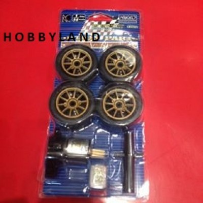SPRINT MOTOR AND SLICK TIRE SET - 1/14 SCALE